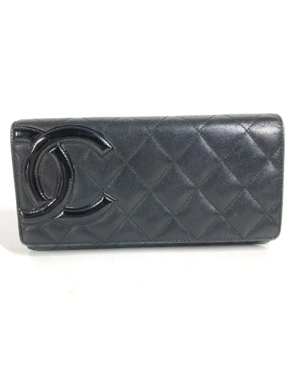 Chanel Wallet CC Logo Leather Black